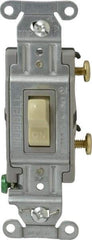 Hubbell Wiring Device-Kellems - 1 Pole, 120 to 277 VAC, 15 Amp, Commercial Grade, Toggle, Wall and Dimmer Light Switch - 4-1/16 Inch High - Caliber Tooling