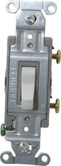 Hubbell Wiring Device-Kellems - 1 Pole, 120 to 277 VAC, 20 Amp, Commercial Grade, Toggle, Wall and Dimmer Light Switch - 4-1/16 Inch High - Caliber Tooling