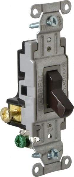 Hubbell Wiring Device-Kellems - 3 Pole, 120 to 277 VAC, 20 Amp, Commercial Grade, Toggle, Wall and Dimmer Light Switch - 4-1/16 Inch High - Caliber Tooling