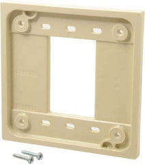 Hubbell Wiring Device-Kellems - Ivory Adapter Plate - For Use With 1-and 2-Gang Device Boxes - Caliber Tooling