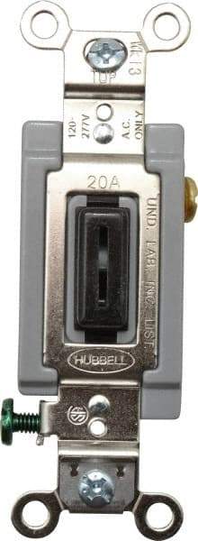 Hubbell Wiring Device-Kellems - 1 Pole, 120 to 277 VAC, 20 Amp, Industrial Grade, Toggle, Wall and Dimmer Light Switch - 1-5/16 Inch Wide x 4-1/16 Inch High - Caliber Tooling