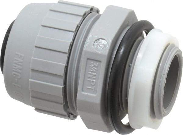 Hubbell Wiring Device-Kellems - 3/4" Trade, Thermoplastic Push In Straight Liquidtight Conduit Connector - Noninsulated - Caliber Tooling