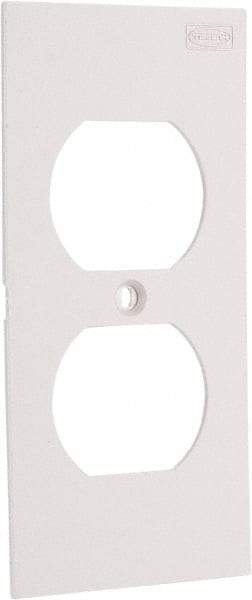 Hubbell Wiring Device-Kellems - Rectangular Raceway Plate - White, For Use with Hubbell BT3BC5 Three Channel, MediaTrak, Nonmetallic PlugTrak, PB2, PB3, PDB12, PS3, PT12, PW1 Series Raceways - Caliber Tooling