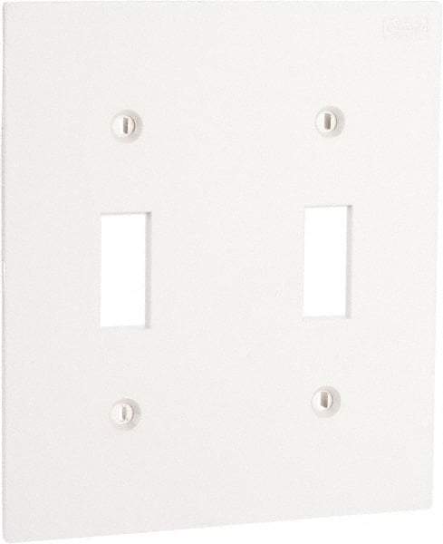 Hubbell Wiring Device-Kellems - Square Raceway Plate - White, For Use with Hubbell BT3BC5 Three Channel, MediaTrak, Nonmetallic PlugTrak Series Raceways - Caliber Tooling