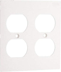 Hubbell Wiring Device-Kellems - Square Raceway Plate - White, For Use with Hubbell BT3BC5 Three Channel, MediaTrak, Nonmetallic PlugTrak, PT12, PW1 Series Raceways - Caliber Tooling