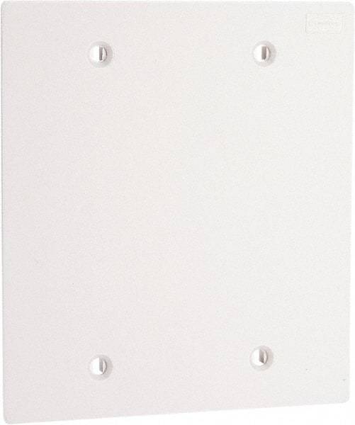 Hubbell Wiring Device-Kellems - Square Raceway Plate - White, For Use with Hubbell BT3BC5 Three Channel, MediaTrak, Nonmetallic PlugTrak Series Raceways - Caliber Tooling