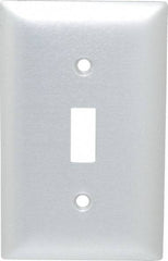 Hubbell Wiring Device-Kellems - 1 Gang, Switch Plate - Toggle Switch, Metallic, Aluminum - Caliber Tooling