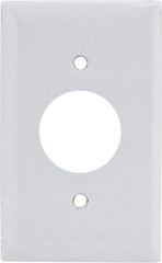 Hubbell Wiring Device-Kellems - 1 Gang, 4-1/2 Inch Long x 2.78 Inch Wide, Standard Outlet Wall Plate - Single Outlet, Metallic, Stainless Steel - Caliber Tooling