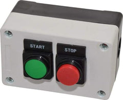 ACI - 2 Operator, Flush Pushbutton Control Station - Start-Stop (Legend), 1NO/1NC Contact - Caliber Tooling