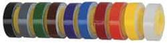 3M - 8' Long x 0.215" Wide, Polyester Film, Write On Tape Refills - Multicolor Background, Self Adhesive, Blank - Caliber Tooling