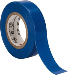 3M - 1/2" x 20', Blue Vinyl Electrical Tape - Series 35, 7 mil Thick, 1,250 V/mil Dielectric Strength, 17 Lb./Inch Tensile Strength - Caliber Tooling