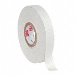 3M - 1/2" x 66', White Glass Cloth Electrical Tape - Series 27, 7 mil Thick, 150 Lb./Inch Tensile Strength - Caliber Tooling