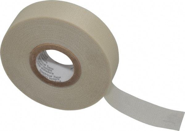 3M - 3/4" x 66', White Glass Cloth Electrical Tape - Series 69, 7 mil Thick, 180 Lb./Inch Tensile Strength - Caliber Tooling