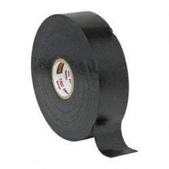 3M - 1" x 30', Black Rubber Electrical Tape - Series 130C, 30 mil Thick, 750 V/mil Dielectric Strength, 7.5 Lb./Inch Tensile Strength - Caliber Tooling
