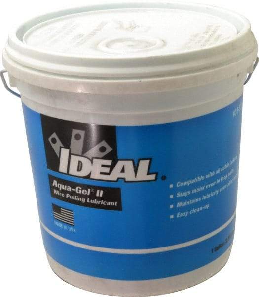 Ideal - 1 Gallon Pail, Blue Wire Pulling Lubricant Gel - 28 to 180°F, RoHS Compliant, UL Listed - Caliber Tooling