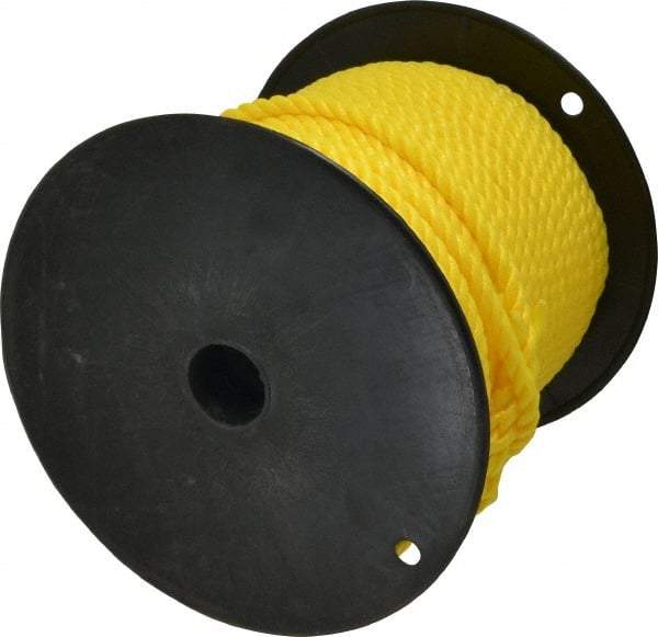 Ideal - 250 Ft. Long, 300 Lb. Load, Polypropylene Rope - 3/8 Inch Diameter, 2,430 Lb. Breaking Strength - Caliber Tooling