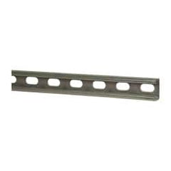 Thomas & Betts - 10' Long x 1-5/8" Wide x 13/16" High, 14 Gauge, Strip Steel, Half Slot Framing Channel & Strut - 0.075" Thick, Gold Galvanized - Caliber Tooling