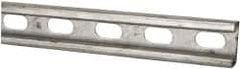 Thomas & Betts - 10' Long x 1-5/8" Wide x 13/16" High, 14 Gauge, Strip Steel, Half Slot Framing Channel & Strut - 0.075" Thick, Pre-Galvanized - Caliber Tooling