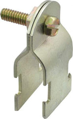 Thomas & Betts - 1/2" Pipe, 14 Gauge" Pipe or Conduit Clamp - Gold Galvanized, Rigid & IMC Conduit - Caliber Tooling