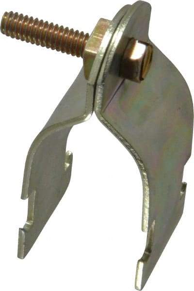 Thomas & Betts - 1" Pipe, 14 Gauge" Pipe or Conduit Clamp - Gold Galvanized, Rigid & IMC Conduit - Caliber Tooling