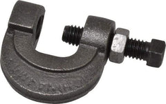 Thomas & Betts - 3/4" Max Flange Thickness, 1/2" Rod L-Clamp with Locknut - 850 Lb Capacity, Steel - Caliber Tooling