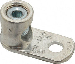 Thomas & Betts - 6 AWG Noninsulated Lug Connection D Shaped Ring Terminal - 13/32" Stud, 1-61/64" OAL x 15/16" Wide, Tin Plated Copper Contact - Caliber Tooling