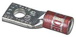 Thomas & Betts - 300 kcmil Wire Noninsulated Compression Connection Square Ring Terminal - 5/8" Stud, 3.03" OAL x 1-1/4" Wide, Tin Plated Copper Contact - Caliber Tooling