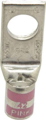 Thomas & Betts - 1/0 AWG Noninsulated Compression Connection Square Ring Terminal - 1/2" Stud, 2.2" OAL x 3/4" Wide, Tin Plated Copper Contact - Caliber Tooling