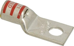 Thomas & Betts - 350 kcmil Wire Noninsulated Compression Connection Square Ring Terminal - 5/8" Stud, 3.21" OAL x 1.36" Wide, Tin Plated Copper Contact - Caliber Tooling