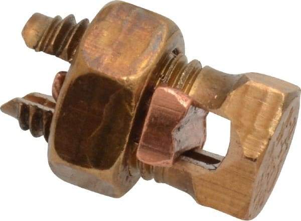 Thomas & Betts - 12 to 10 AWG, Copper Wire Compatible, Copper Alloy, Hex Split Bolt Connector - 25/32" OAL, 3/8" Head Width, 1/2" Base Width - Caliber Tooling