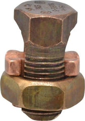 Thomas & Betts - 8 to 3 AWG, Copper Wire Compatible, Copper Alloy, Hex Split Bolt Connector - 1-1/16" OAL, 17/32" Head Width, 23/32" Base Width - Caliber Tooling