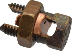 Thomas & Betts - 6 to 2 AWG, Copper Wire Compatible, Copper Alloy, Hex Split Bolt Connector - 1-11/32" OAL, 11/16" Head Width, 7/8" Base Width - Caliber Tooling