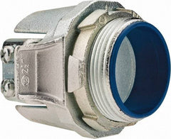 Thomas & Betts - 2-1/2" Trade, Malleable Iron Set Screw Straight FMC Conduit Connector - Insulated - Caliber Tooling