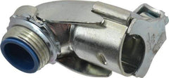 Thomas & Betts - 3/4" Trade, Steel Set Screw Angled FMC Conduit Connector - Insulated - Caliber Tooling