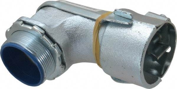 Thomas & Betts - 2" Trade, Malleable Iron Set Screw Angled FMC Conduit Connector - Insulated - Caliber Tooling