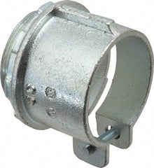 Thomas & Betts - 2" Trade, Malleable Iron Squeeze Clamp Straight FMC Conduit Connector - Noninsulated - Caliber Tooling