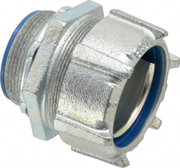 Thomas & Betts - 2" Trade, Steel Threaded Straight Liquidtight Conduit Connector - Insulated - Caliber Tooling