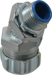 Thomas & Betts - 1/2" Trade, Malleable Iron Threaded Angled Liquidtight Conduit Connector - Insulated - Caliber Tooling