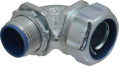 Thomas & Betts - 3/4" Trade, Malleable Iron Threaded Angled Liquidtight Conduit Connector - Insulated - Caliber Tooling