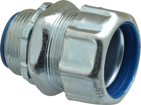 Thomas & Betts - 1-1/4" Trade, Steel Threaded Straight Liquidtight Conduit Connector - Noninsulated - Caliber Tooling