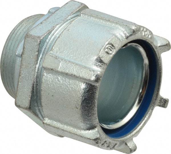 Thomas & Betts - 1-1/2" Trade, Steel Threaded Straight Liquidtight Conduit Connector - Noninsulated - Caliber Tooling