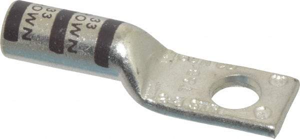 Thomas & Betts - 3-2 AWG Noninsulated Compression Connection Square Ring Terminal - 5/16" Stud, 2.03" OAL x 0.59" Wide, Tin Plated Copper Contact - Caliber Tooling