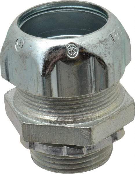 Thomas & Betts - 3/4" Trade, Malleable Iron Compression Straight Rigid/Intermediate (IMC) Conduit Connector - Noninsulated - Caliber Tooling