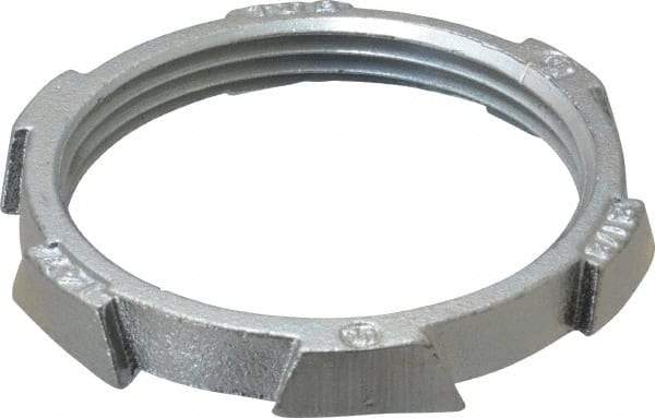 Thomas & Betts - 2-1/2" Trade, Malleable Iron Threaded Rigid/Intermediate (IMC) Conduit Locknut - Noninsulated - Caliber Tooling