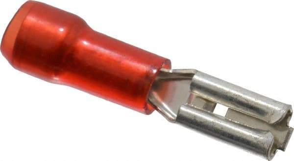 Thomas & Betts - 22 to 18 AWG, Nylon, Fully Insulated, Female Wire Disconnect - 0.11 Inch Wide Tab, Red, RoHS Compliant, UL 94 V-2 - Caliber Tooling