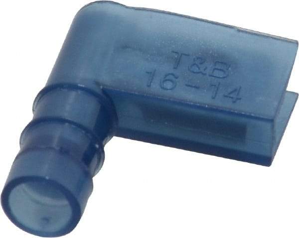 Thomas & Betts - 16 to 14 AWG, Nylon, Fully Insulated, Female Wire Disconnect - 1/4 Inch Wide Tab, Blue, CSA Certified, RoHS Compliant, UL 94 V-2, UL File E66716, UL Listed - Caliber Tooling