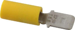 Thomas & Betts - 12 to 10 AWG, Vinyl, Fully Insulated, Male Wire Disconnect - 1/4 Inch Wide Tab, Yellow, CSA Certified, RoHS Compliant, UL 94 V-0, UL File E66716, UL Listed - Caliber Tooling