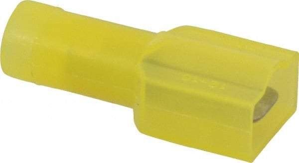 Thomas & Betts - 12 to 10 AWG, Nylon, Fully Insulated, Male Wire Disconnect - 1/4 Inch Wide Tab, Yellow, CSA Certified, RoHS Compliant, UL 94 V-0, UL File E66716, UL Listed - Caliber Tooling