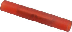 Thomas & Betts - 22 to 18 AWG Compatible, Nylon Fully Insulated, Crimp-On Butt Splice Terminal - 2 Wire Entries, Copper Contacts, Tin Contact Plating, 1.19" OAL, Red - Caliber Tooling