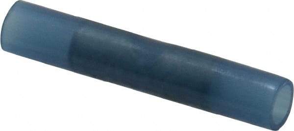 Thomas & Betts - 16 to 14 AWG Compatible, Nylon Fully Insulated, Crimp-On Butt Splice Terminal - 2 Wire Entries, Copper Contacts, Tin Contact Plating, 1.19" OAL, Blue - Caliber Tooling